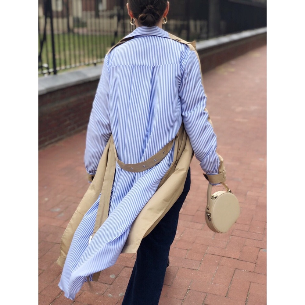 🆕Heritage Double Breasted Reworked Trench Coat - Picture 6 of 8